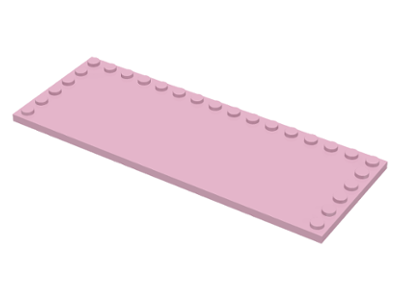 Plate Special 6 x 16, Studs on 3 Edges in Pink
