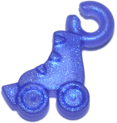 Pendant Roller Skate in Satin Trans-Purple