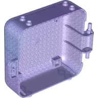 Pod, Square 3 x 8 x 6 2/3 [Male] in Satin Trans-Purple