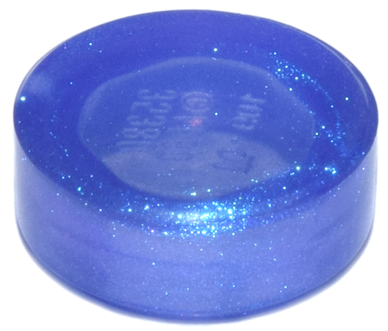 Tile Round 1 x 1 in Satin Trans-Purple