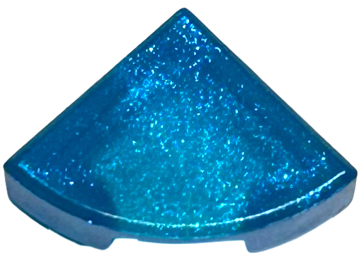 Tile Round 1 x 1 Quarter in Satin Trans-Dark Blue