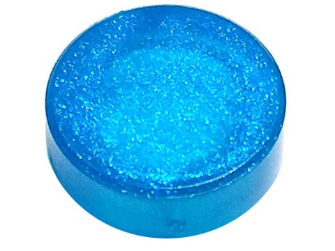 Tile Round 1 x 1 in Satin Trans-Dark Blue