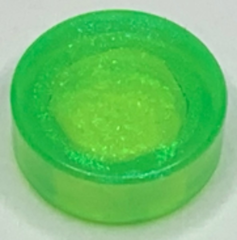 Tile Round 1 x 1 in Satin Trans-Bright Green
