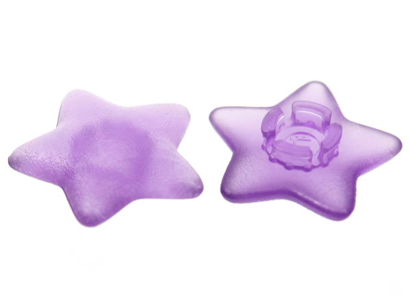 Clikits Icon, Star 2 x 2 Small with Pin [Frosted] in Trans-Medium Purple
