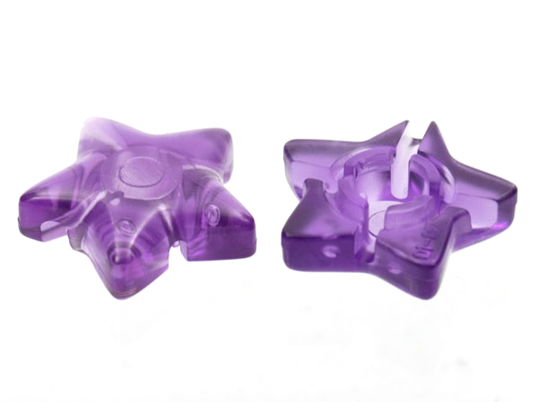 Clikits Icon, Star 2 x 2 Large with Hole in Trans-Medium Purple