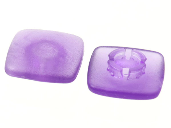 Clikits Icon, Square 2 x 2 Small with Pin [Frosted] in Trans-Medium Purple