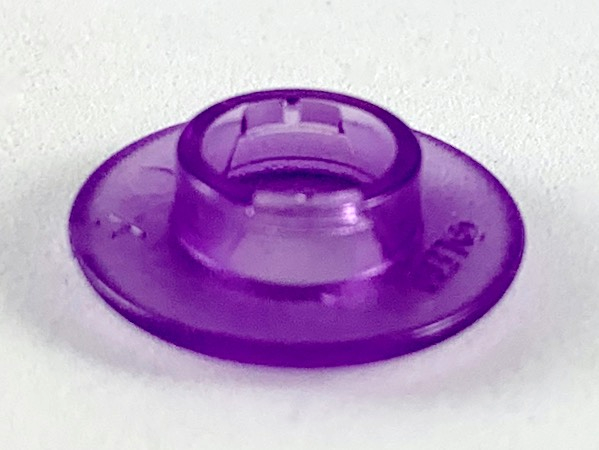 Clikits Bead, Ring Thin Large with Hole and High Connector in Trans-Medium Purple