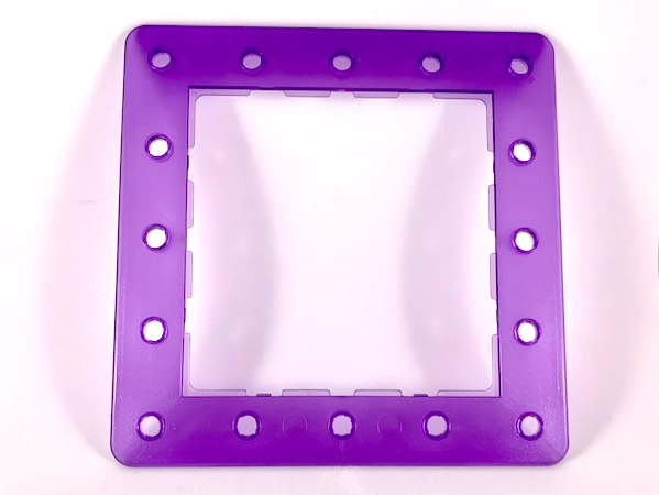 Clikits Frame, Square with 5 x 5 Holes Arrangement in Trans-Medium Purple