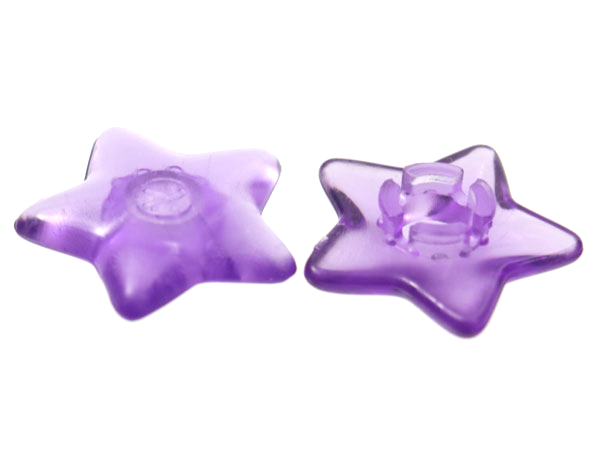 Clikits Icon, Star 2 x 2 Small with Pin [Polished] in Trans-Medium Purple