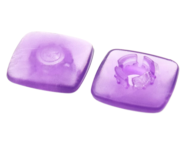 Clikits Icon, Square 2 x 2 Small with Pin [Polished] in Trans-Medium Purple