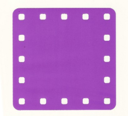 Clikits Square 15 x 15 with Rounded Corners and 16 Holes in Trans-Medium Purple