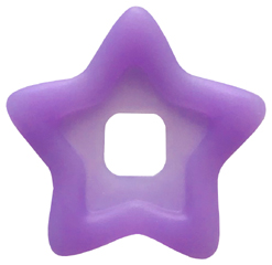 Clikits Icon Accent, Star 3 5/8 x 3 5/8 with Raised Border in Trans-Medium Purple