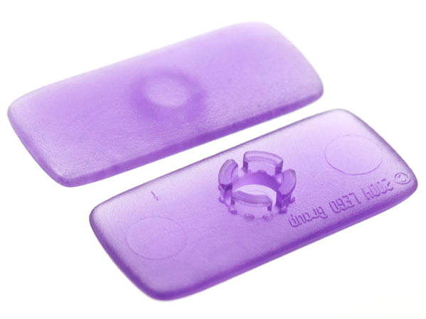 Clikits Icon, Rectangle 3L with Pin in Trans-Medium Purple