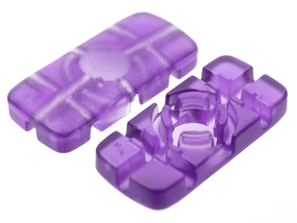 Clikits Icon, Rectangle 3L with Hole in Trans-Medium Purple