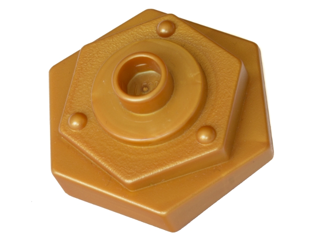 Duplo Weight Hexagonal with 1 stud in Reddish Gold