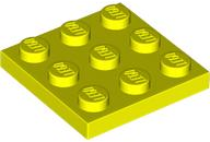 Plate 3 x 3 in Neon Yellow