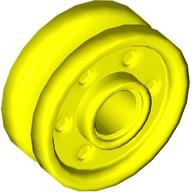 Wheel 18 x 8 with Fake Bolts and Deep Spokes with Inner Ring in Neon Yellow