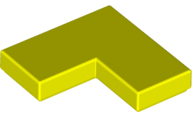 Tile 2 x 2 Corner in Neon Yellow