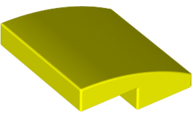 Brick Curved 2 x 2 x 2/3 in Neon Yellow