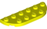 Plate Round Corners 2 x 6 Double in Neon Yellow