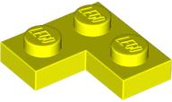 Plate 2 x 2 Corner in Neon Yellow
