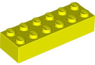 Brick 2 x 6 in Neon Yellow