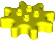 Duplo Gear 4 x 4 - 8 Tooth in Neon Yellow