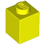 Brick 1 x 1 in Neon Yellow