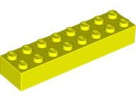 Brick 2 x 8 in Neon Yellow