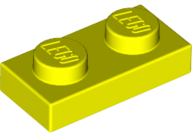 Plate 1 x 2 in Neon Yellow