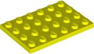 Plate 4 x 6 in Neon Yellow