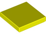 Tile 2 x 2 with Groove in Neon Yellow