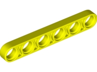 Technic Beam 1 x 6 Thin in Neon Yellow