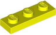 Plate 1 x 3 in Neon Yellow