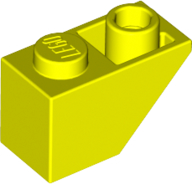 Brick Sloped Inverted 45° 2 x 1 in Neon Yellow