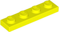 Plate 1 x 4 in Neon Yellow