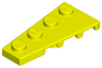 Wedge Plate 4 x 2 Left in Neon Yellow