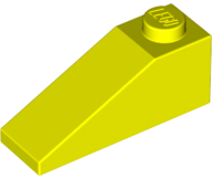 Brick Sloped 33° 3 x 1 in Neon Yellow