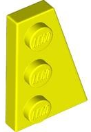 Wedge Plate 3 x 2 Right in Neon Yellow