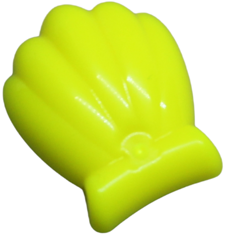 Animal, Sea Life Set, Clam Shell Small in Neon Yellow