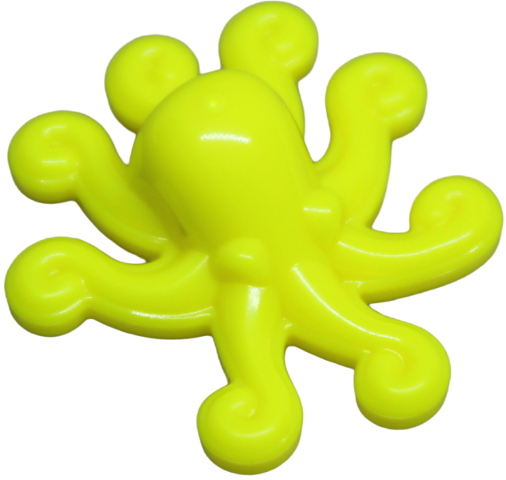 Animal, Sea Life Set, Seahorse with Bar in Neon Yellow