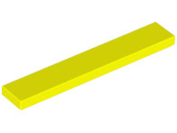 Tile 1 x 6 with Groove in Neon Yellow