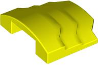 Brick Curved 4 x 3 with 3 Layers, 1 x 3 Cutout on Underside in Neon Yellow