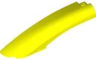 Brick Round, Curved 10 x 2 x 2 with Rounded End Left in Neon Yellow