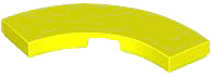 Tile 3 x 3 Curved, Macaroni in Neon Yellow