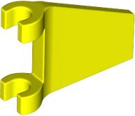 Flag 2 x 2 Trapezoid with Flared Area between Clips in Neon Yellow
