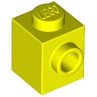 Brick Special 1 x 1 with Stud on 1 Side in Neon Yellow