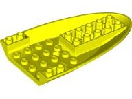 Aircraft Fuselage Curved Forward 6 x 10 Bottom in Neon Yellow