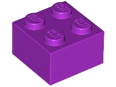 Brick 2 x 2 in Purple