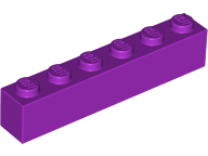 Brick 1 x 6 in Purple